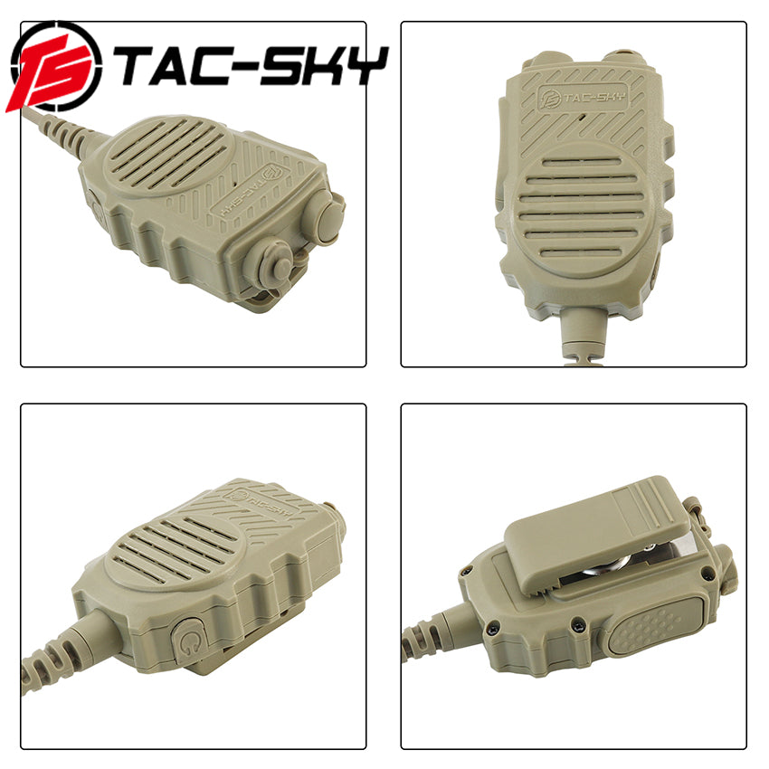 TS TAC-SKY Tactical handheld microphone PTT 6 Pin Plug Military Version + U174 Converter