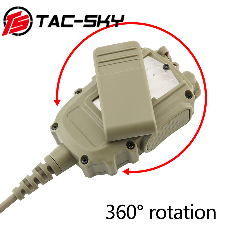 TS TAC-SKY Tactical handheld microphone PTT 6 Pin Plug Military Version + U174 Converter