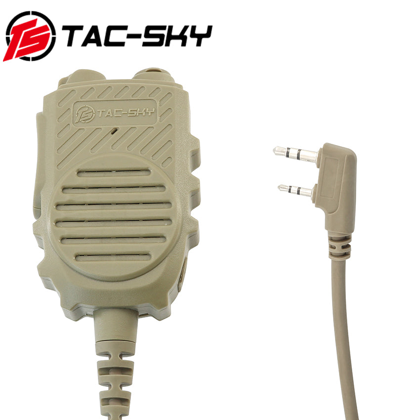 TS TAC-SKY Tactical Handheld Microphone PTT K 2 Pin Plug for 7.00mm Plug Headset