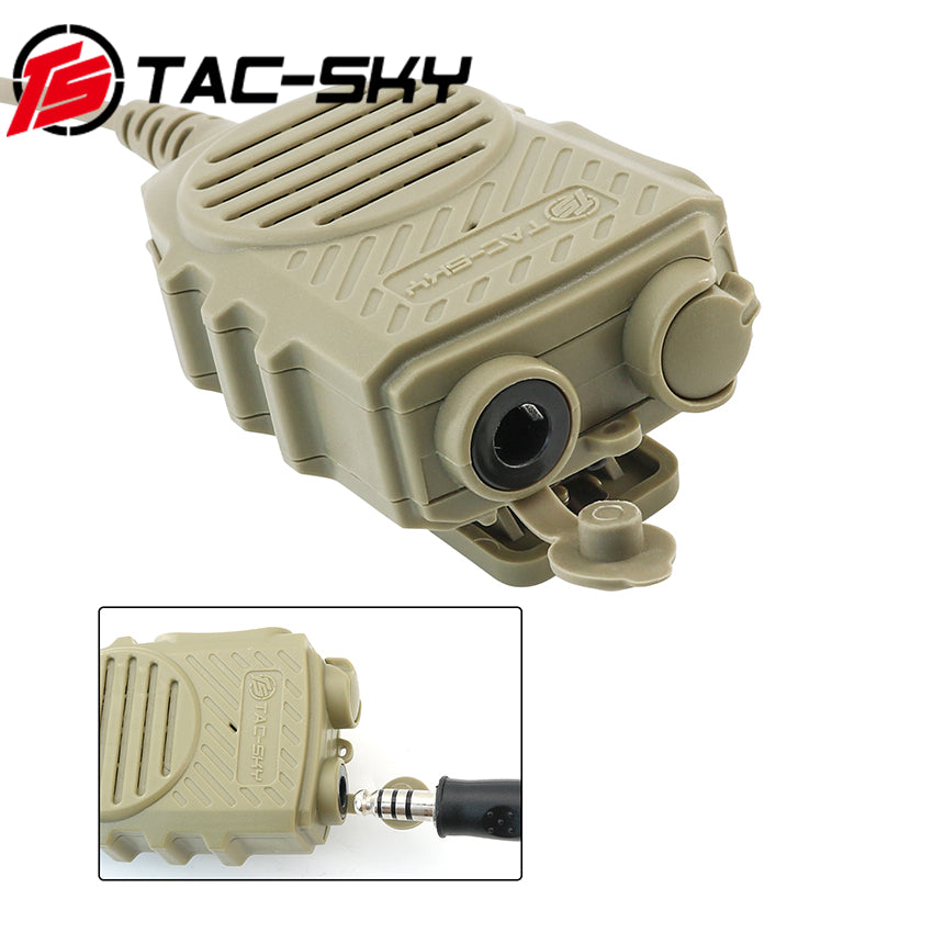 TS TAC-SKY Tactical handheld microphone PTT 6 Pin Plug Military Version + U174 Converter