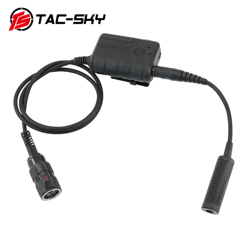 TS TAC-SKY Tactical PTT 6 Pin Plug Compatible with Comta II/III Tactical Headset