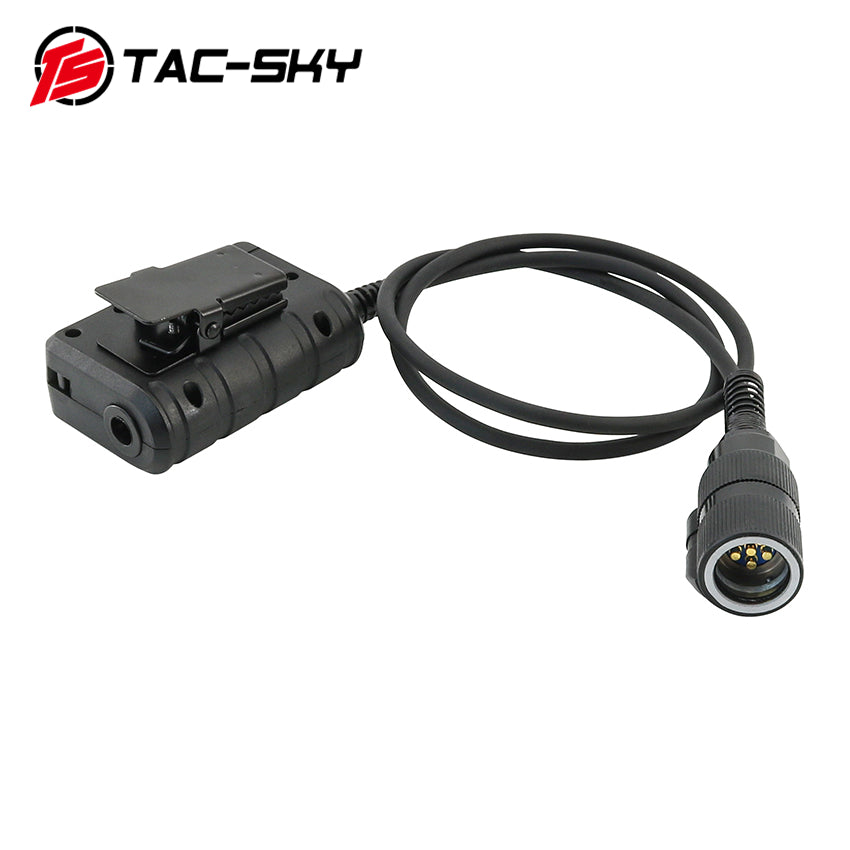 TS TAC-SKY Tactical PTT 6 Pin Plug Compatible with Comta II/III Tactical Headset