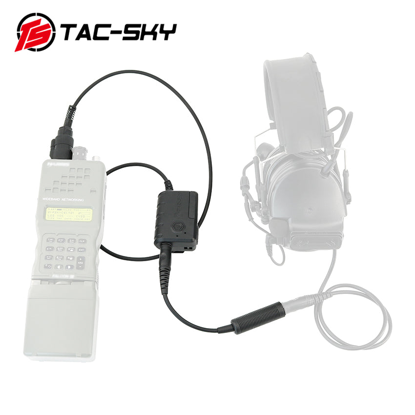 TS TAC-SKY Tactical PTT 6 Pin Plug Compatible with Comta II/III Tactical Headset