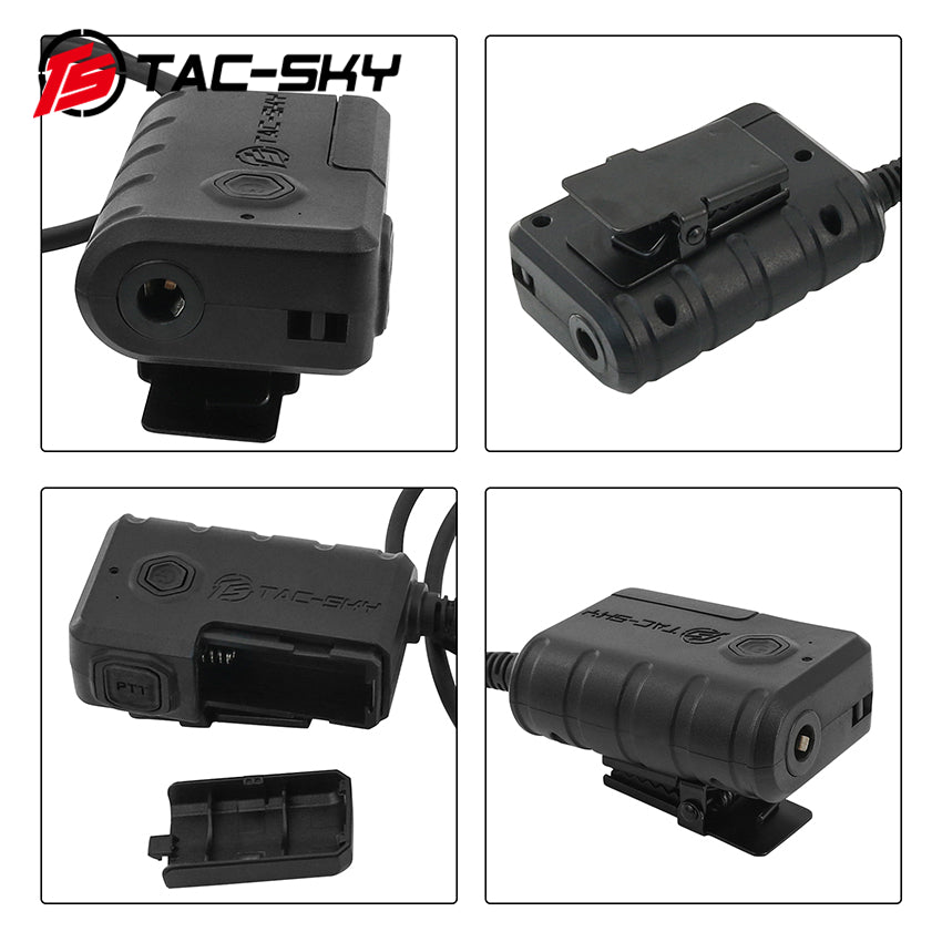 TS TAC-SKY Tactical PTT 6 Pin Plug Compatible with Comta II/III Tactical Headset