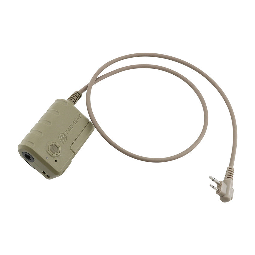 TS TAC-SKY Bluetooth PTT Compatible with Motorol 2 Pin Plug Intercom for C2/C3 Tactical Headset