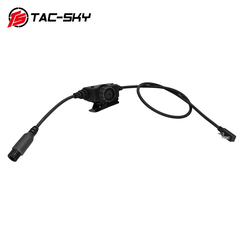TS TAC-SKY PTT K 2 Pin Plug Compatible with Baofeng UV5R Walkie-talkie Compatible with Comtac II/III Tactical Headset