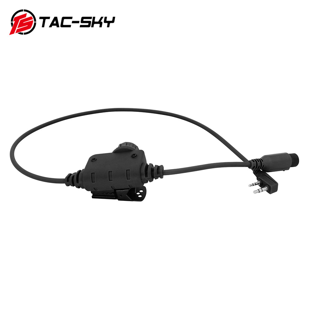 TS TAC-SKY PTT K 2 Pin Plug Compatible with Baofeng UV5R Walkie-talkie Compatible with Comtac II/III Tactical Headset
