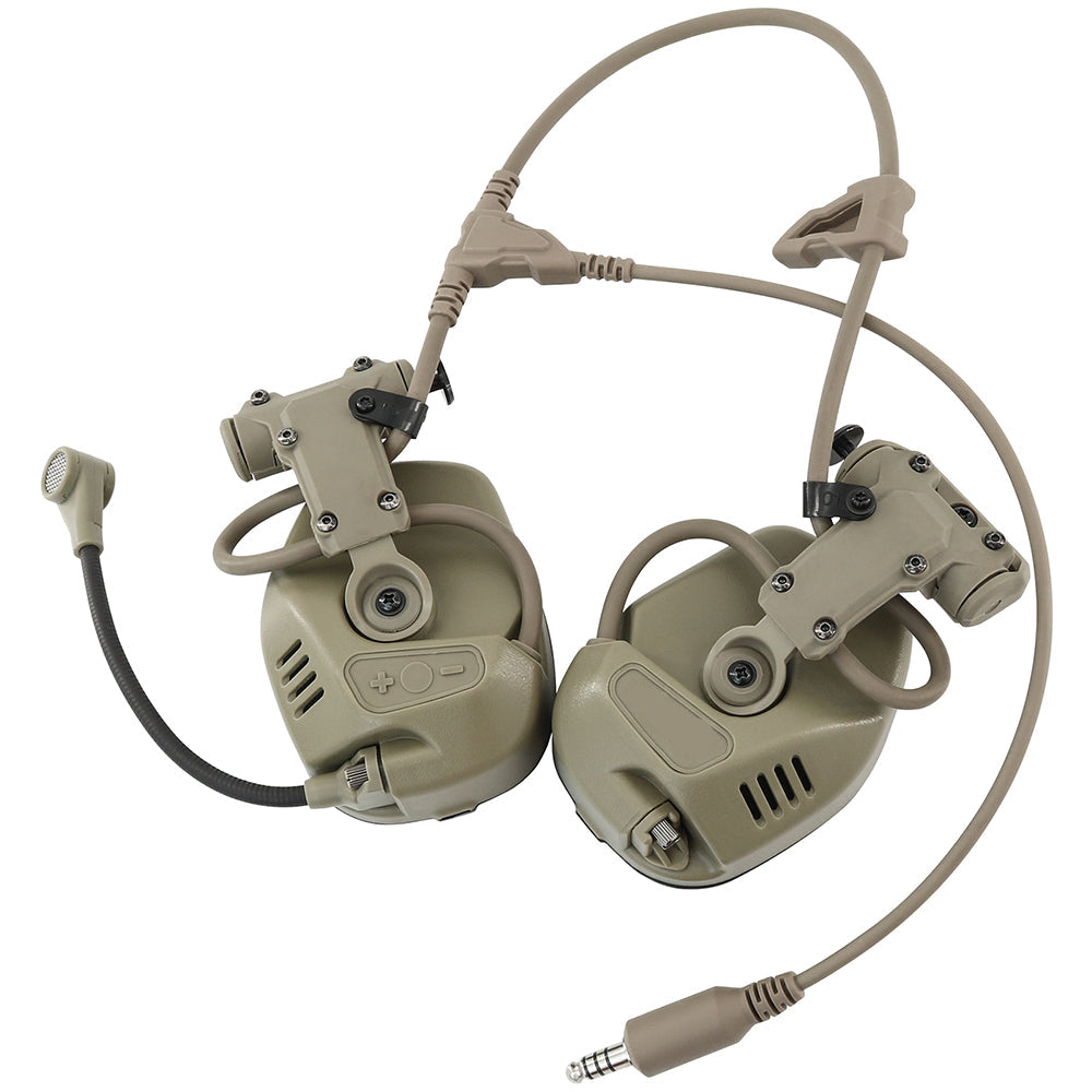 TAC-SKY RAC Tactical Headset Communica Pickup Noise Reduction for Fast Helmet ARC Rail Adapter Tactical High-cut Headset RAC PTT