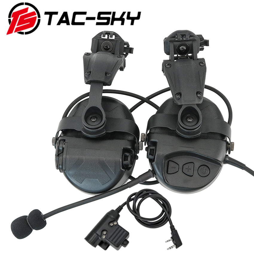 TS TAC-SKY ARC Rail Helmet Bracket Noise Canceling Tactical Headset TAC-L + U94 PTT