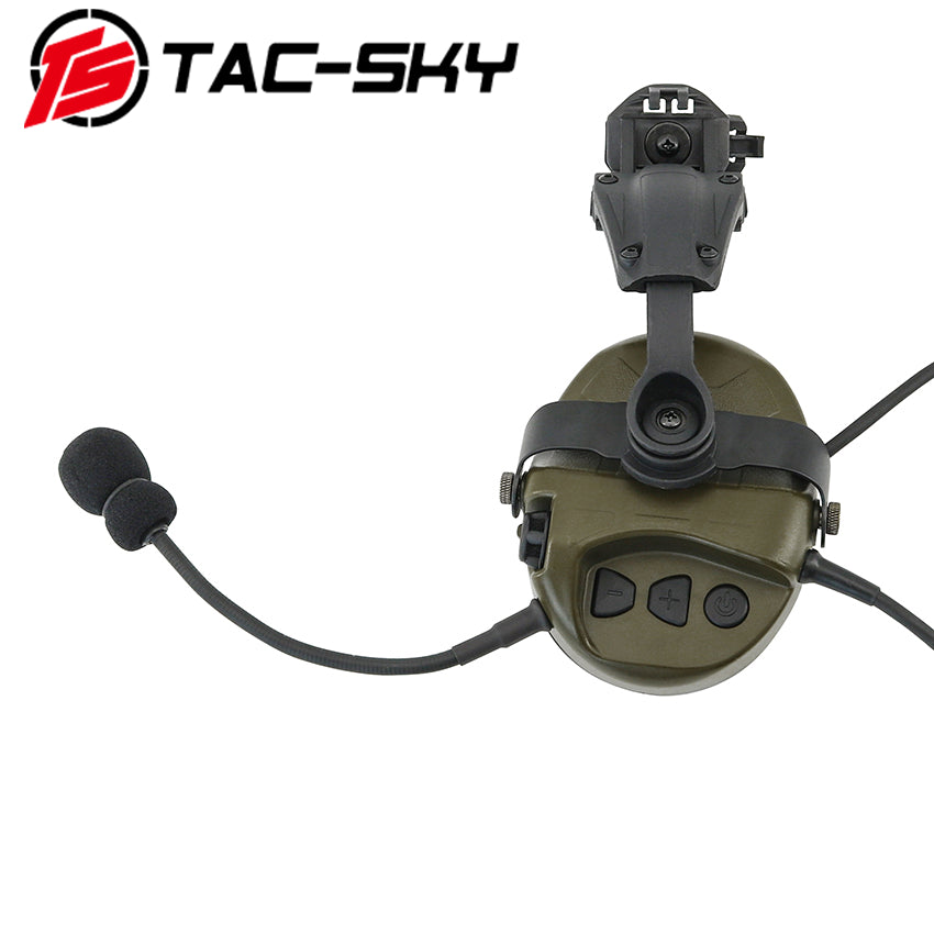 TS TAC-SKY ARC Rail Helmet Bracket Noise Canceling Tactical Headset TAC-L + U94 PTT