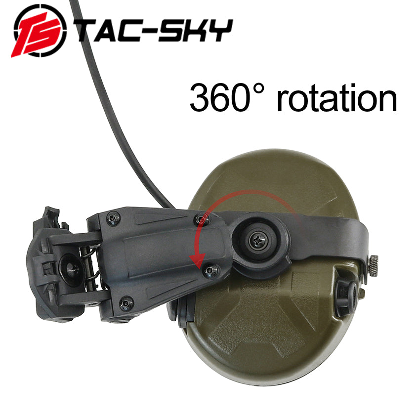 TS TAC-SKY ARC Rail Helmet Bracket Noise Canceling Tactical Headset TAC-L + U94 PTT