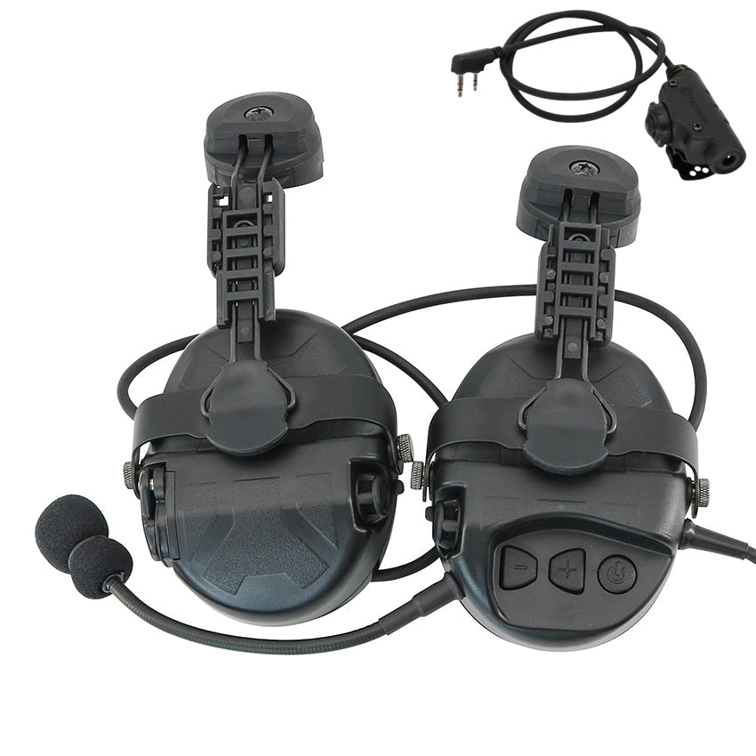 TS TAC-SKY ARC Rail Helmet Bracket Noise Canceling Tactical Headset TAC-L + V2 PTT
