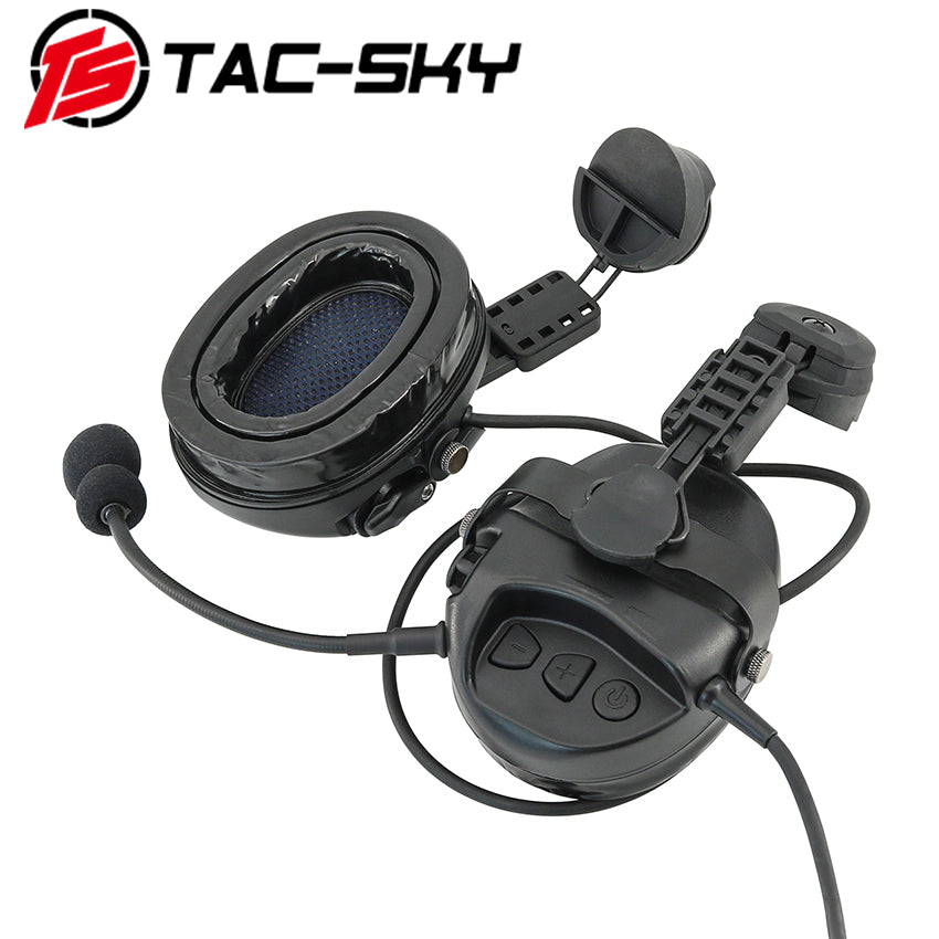 TS TAC-SKY ARC Rail Helmet Bracket Noise Canceling Tactical Headset TAC-L + V2 PTT