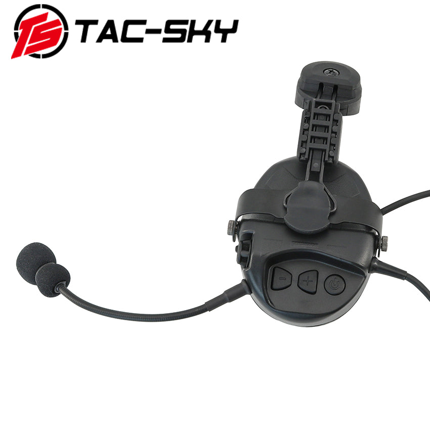 TS TAC-SKY ARC Rail Helmet Bracket Noise Canceling Tactical Headset TAC-L + V2 PTT