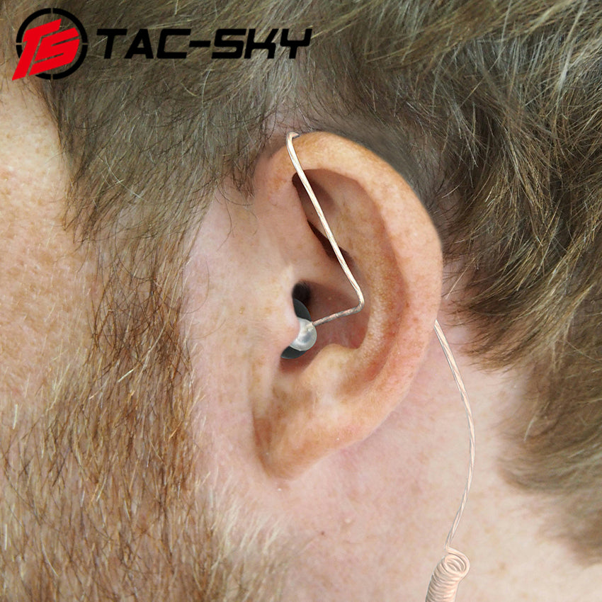 TS TAC-SKY 3.5mm Plug Single Mini Wired Earbud Ultra-thin Wire for intercom