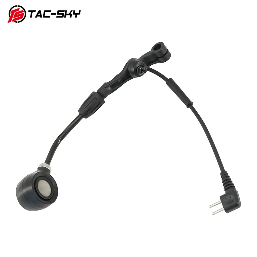 TS TAC-SKY Tactical Boom Microphone Adjustable 2 Pin headphones Accessories Compatible with TACSKYC2/C3/C5 Shooting Headsets