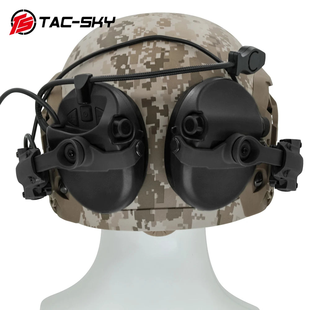 TAC-SKY Tactical Headset ARC Rail Adapter Mount (for Sordin Headsets, with Silicone Earmuffs), Ideal for Outdoor Hunting
