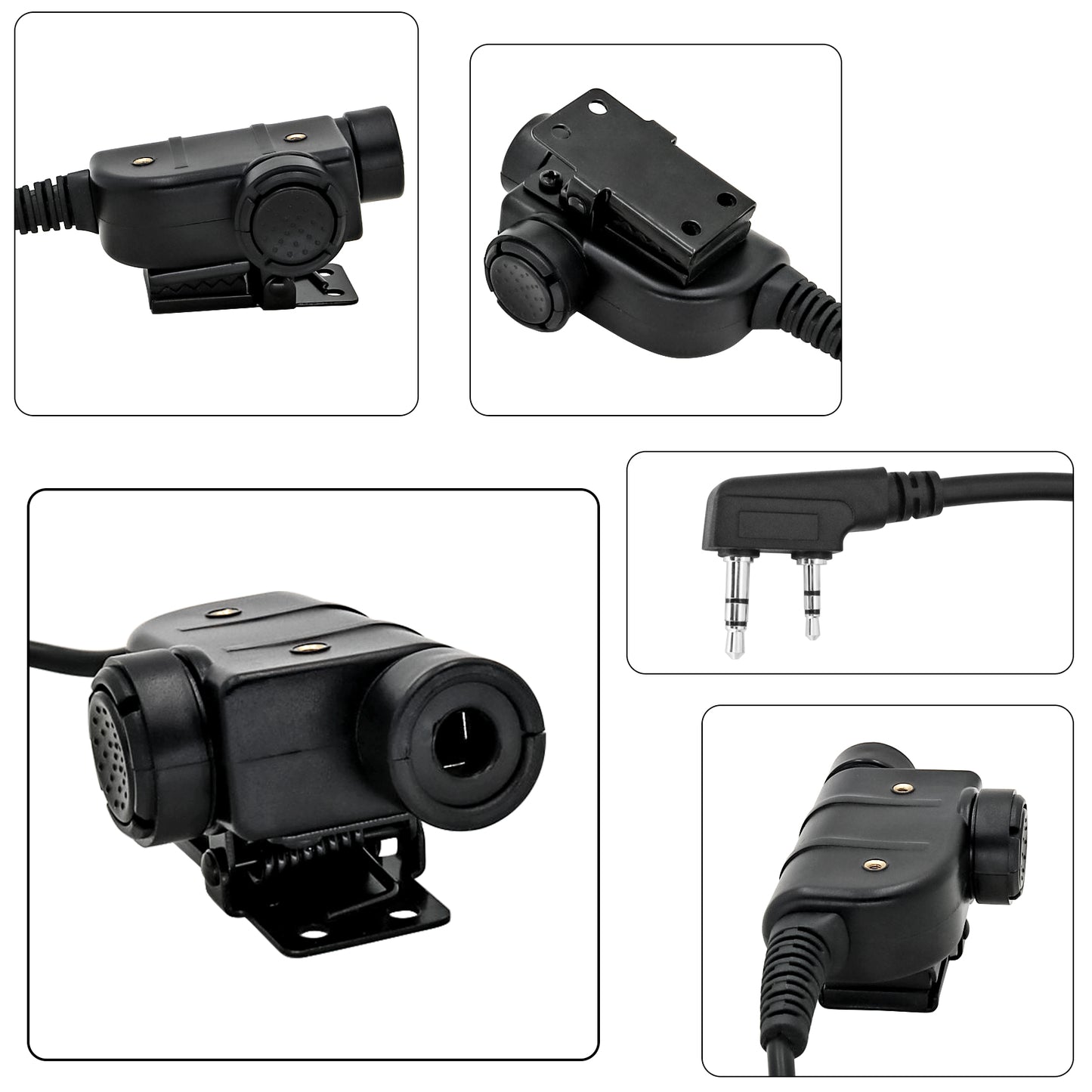 TAC-SKY U94 PTT kenwood 2pin,Push to Talk for Baofen UV5R etc. for Airsoft Tactical Headset