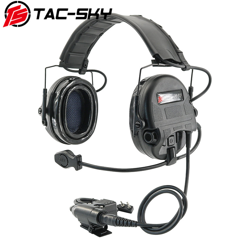 TS TAC-SKY Hearing Protection Tactical Headset T201 for Airsoft + U94 PTT