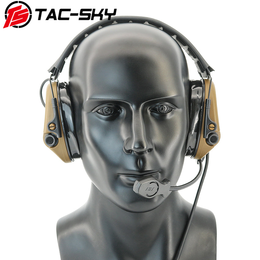 TS TAC-SKY Hearing Protection Tactical Headset T201 for Airsoft + U94 PTT