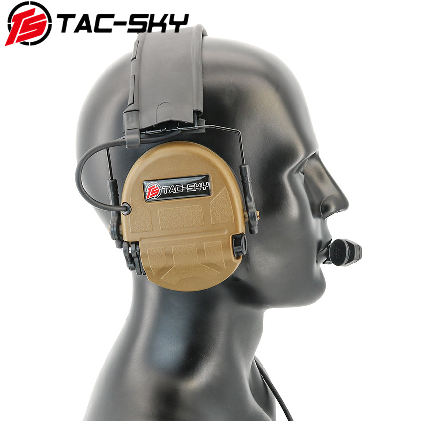 TS TAC-SKY Hearing Protection Tactical Headset T201 for Airsoft + U94 PTT