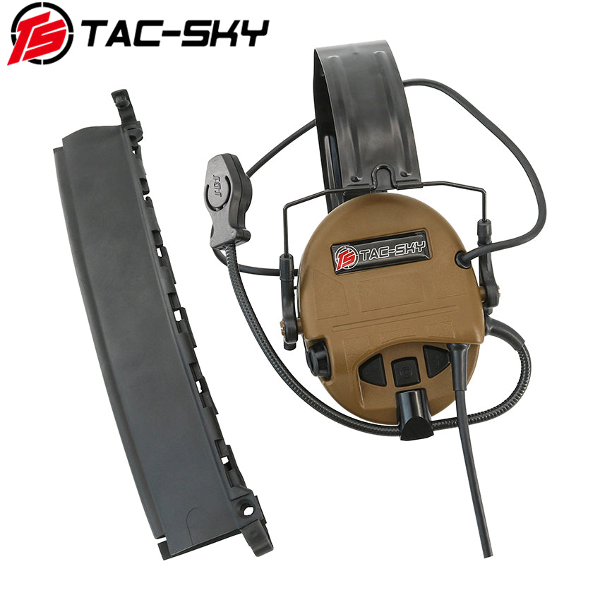 TS TAC-SKY Hearing Protection Tactical Headset T201 for Airsoft + U94 PTT