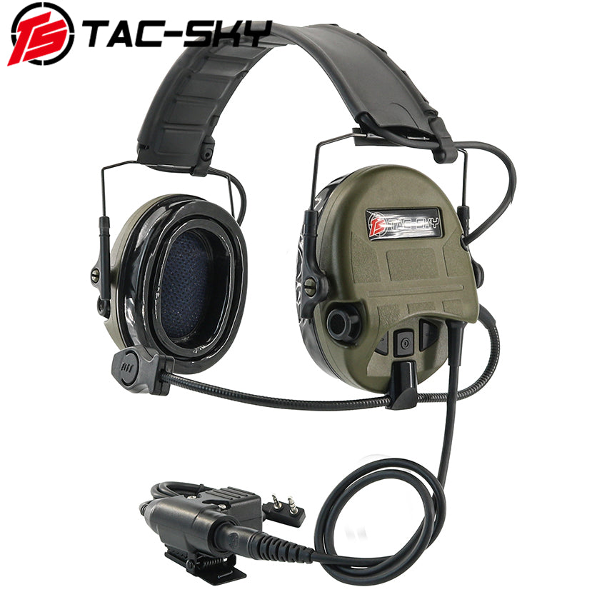 TS TAC-SKY Hearing Protection Tactical Headset T201 for Airsoft + U94 PTT