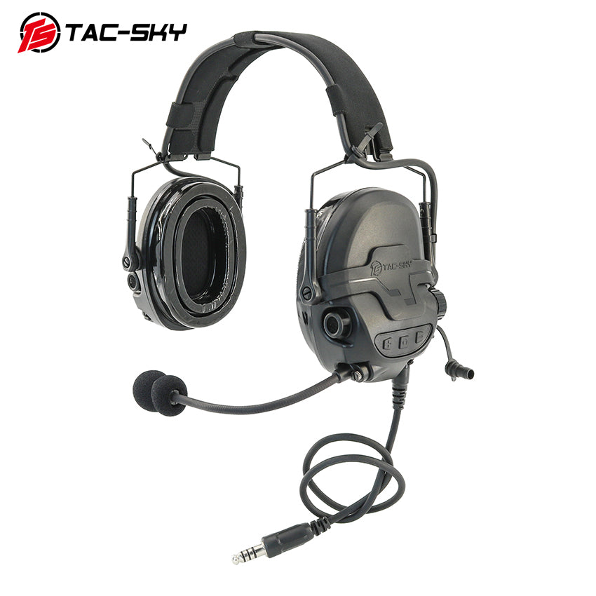 TAC-SKY T700-AMP Tactical Headset Silicone Headset Communication Noise Cancellation Combat Shooting Headset 2pin V2 PTT