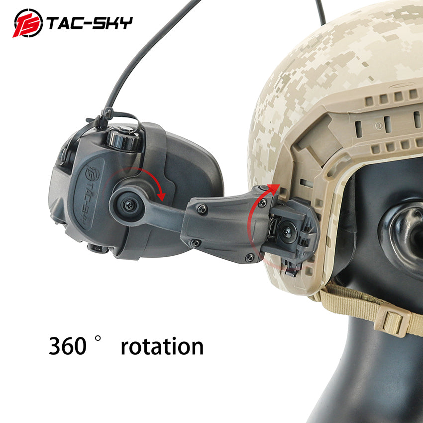 TAC-SKY T700-AMP Tactical Headset Silicone Headset Communication Noise Cancellation Combat Shooting Headset 2pin V2 PTT