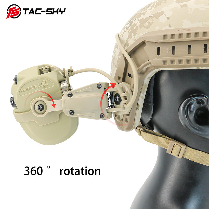 TAC-SKY T700-AMP Tactical Headset Silicone Headset Communication Noise Cancellation Combat Shooting Headset 2pin V2 PTT