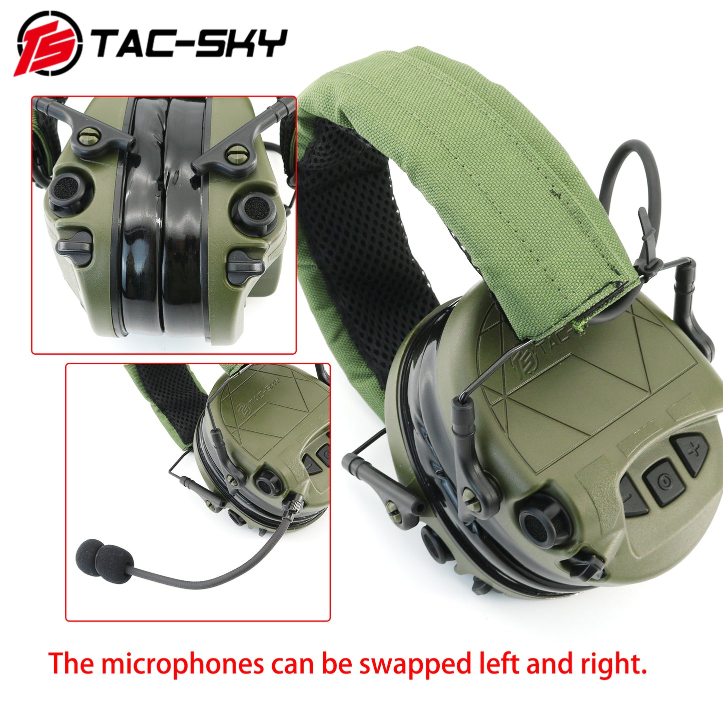TS TAC-SKY TAC300 Electronic Shooting Tactical Headset Noise Canceling Hearing Protection