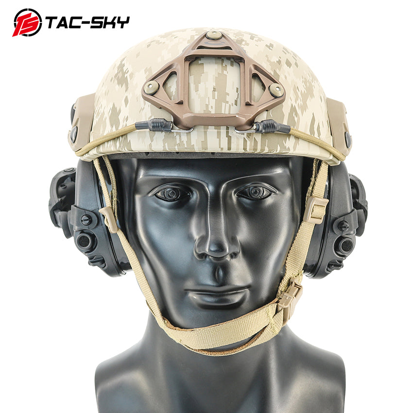TS TAC-SKY ARC Rail Helmet Mounting TAC303 IPSC Tactical Headset Communication Active Noise Reduction Hearing Protection