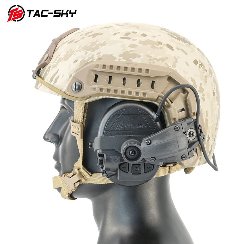 TS TAC-SKY ARC Rail Helmet Mounting TAC303 IPSC Tactical Headset Communication Active Noise Reduction Hearing Protection