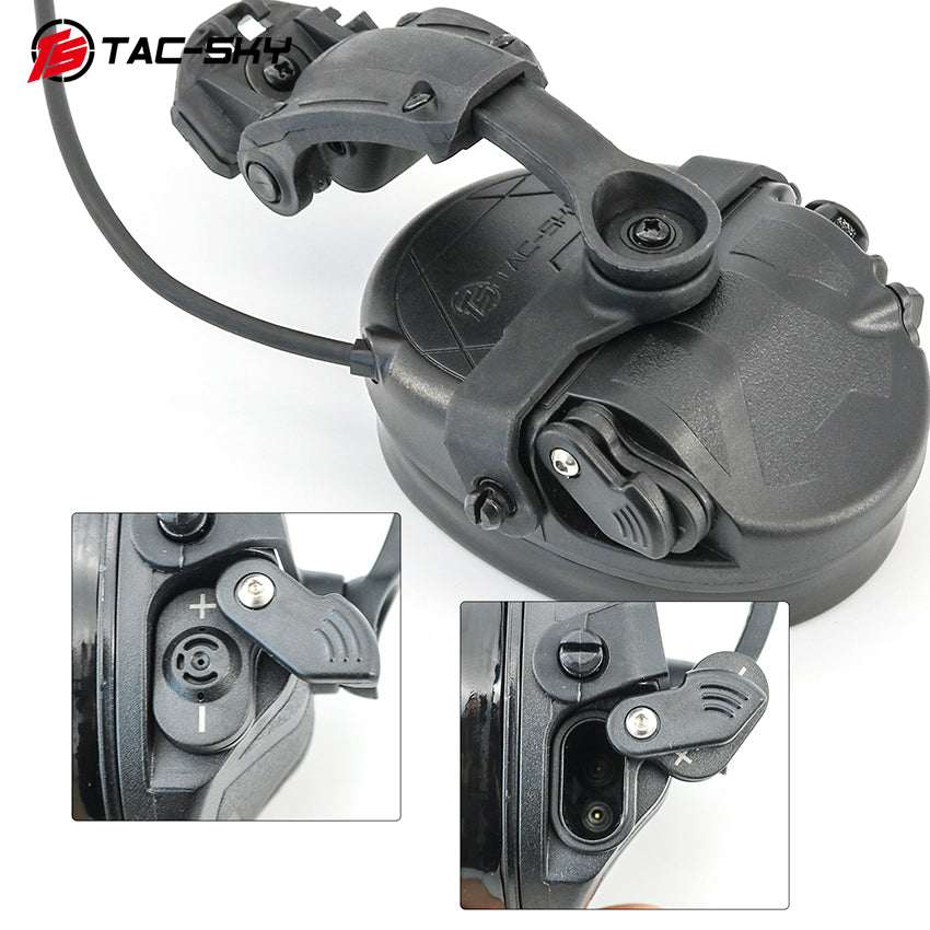 TS TAC-SKY ARC Rail Helmet Mounting TAC303 IPSC Tactical Headset Communication Active Noise Reduction Hearing Protection