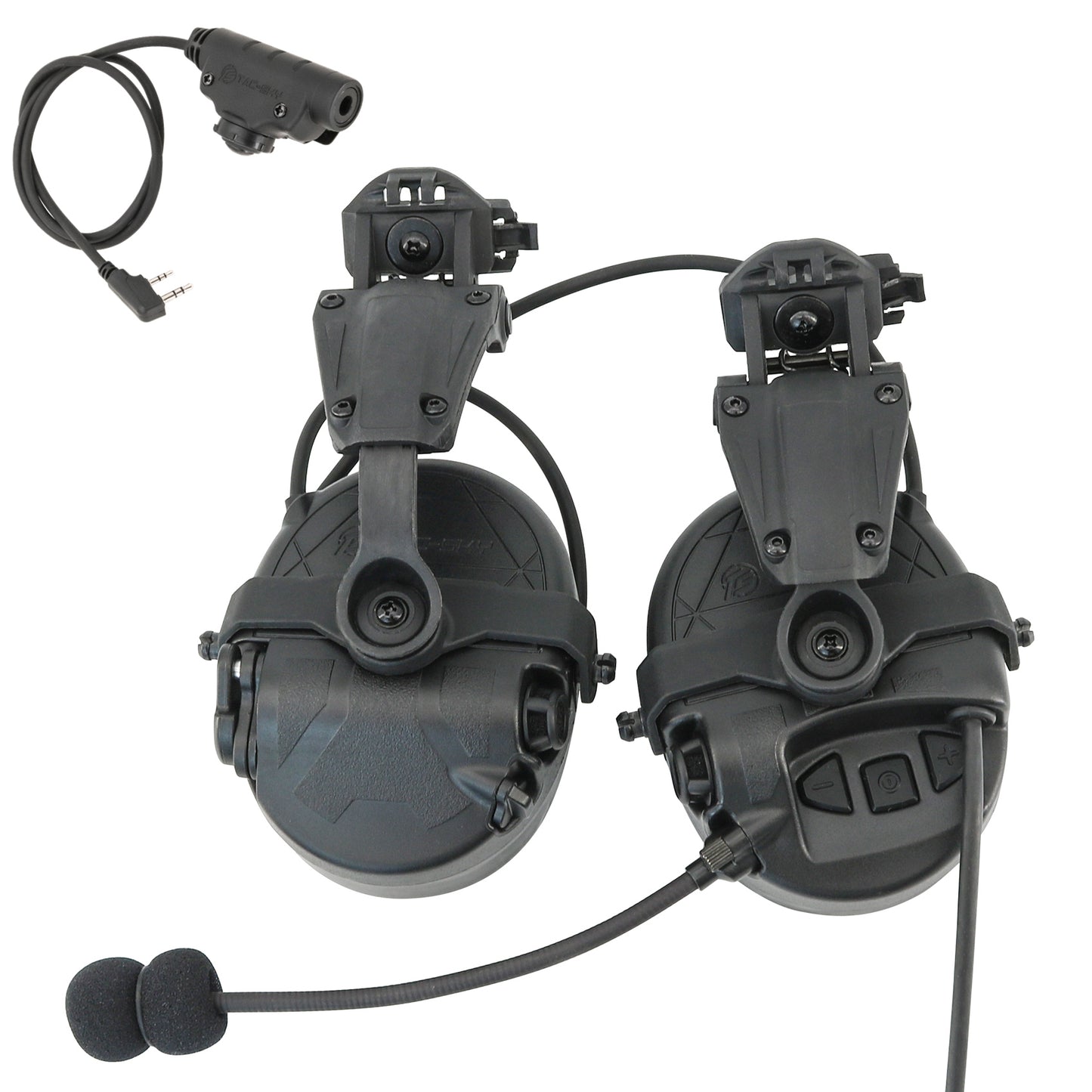 TAC-SKY TAC303 Tactical Communication Headset with ARC Rail adapter Noise Reduction Hearing Protection EarMuffs with V2 PTT