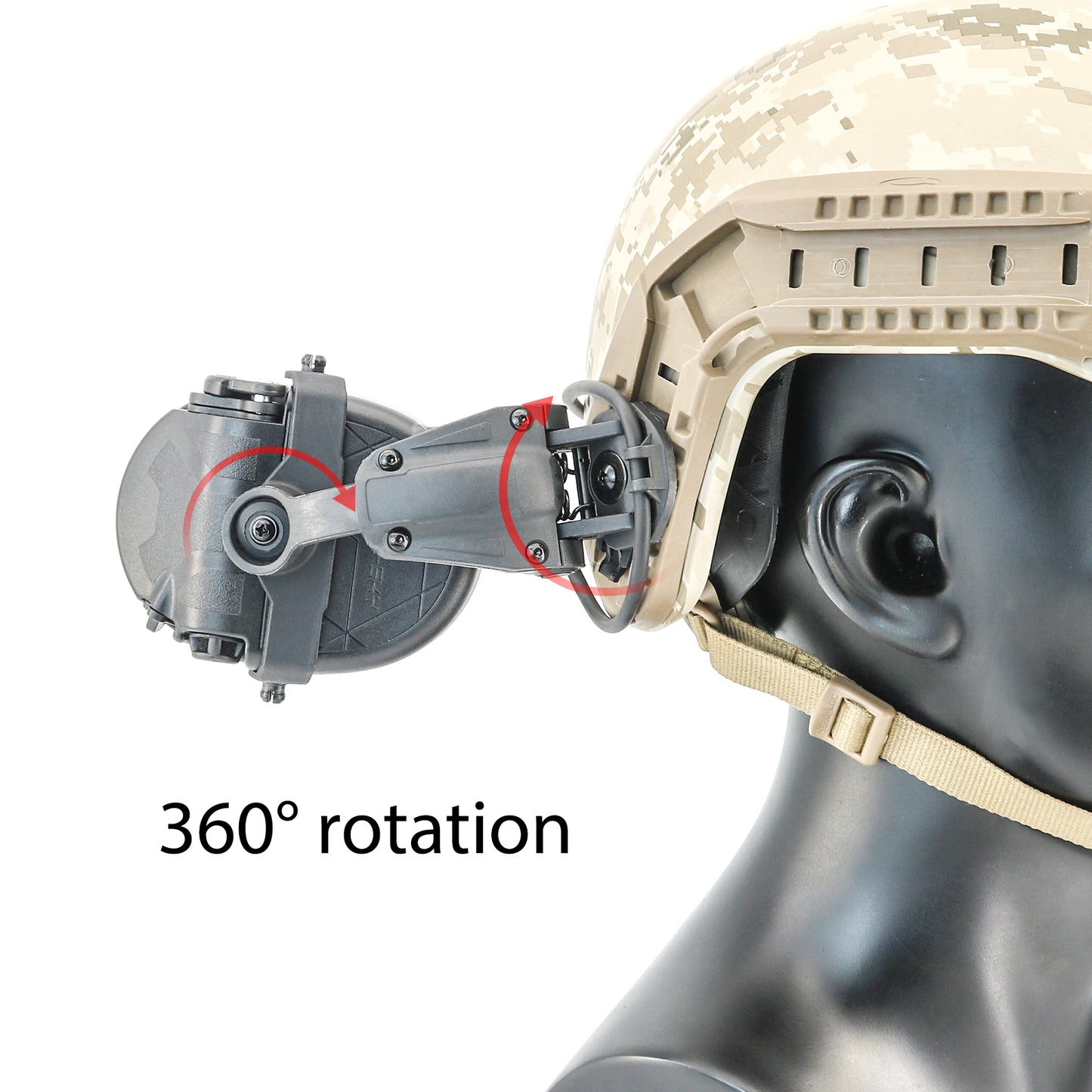 TAC-SKY TAC303 Tactical Communication Headset with ARC Rail adapter Noise Reduction Hearing Protection EarMuffs with V2 PTT