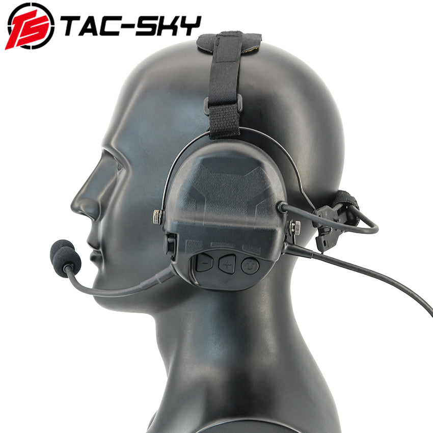 TS TAC-SKY Hearing Protection Rear headband Tactical Headset TAC-L for airsoft + PTT