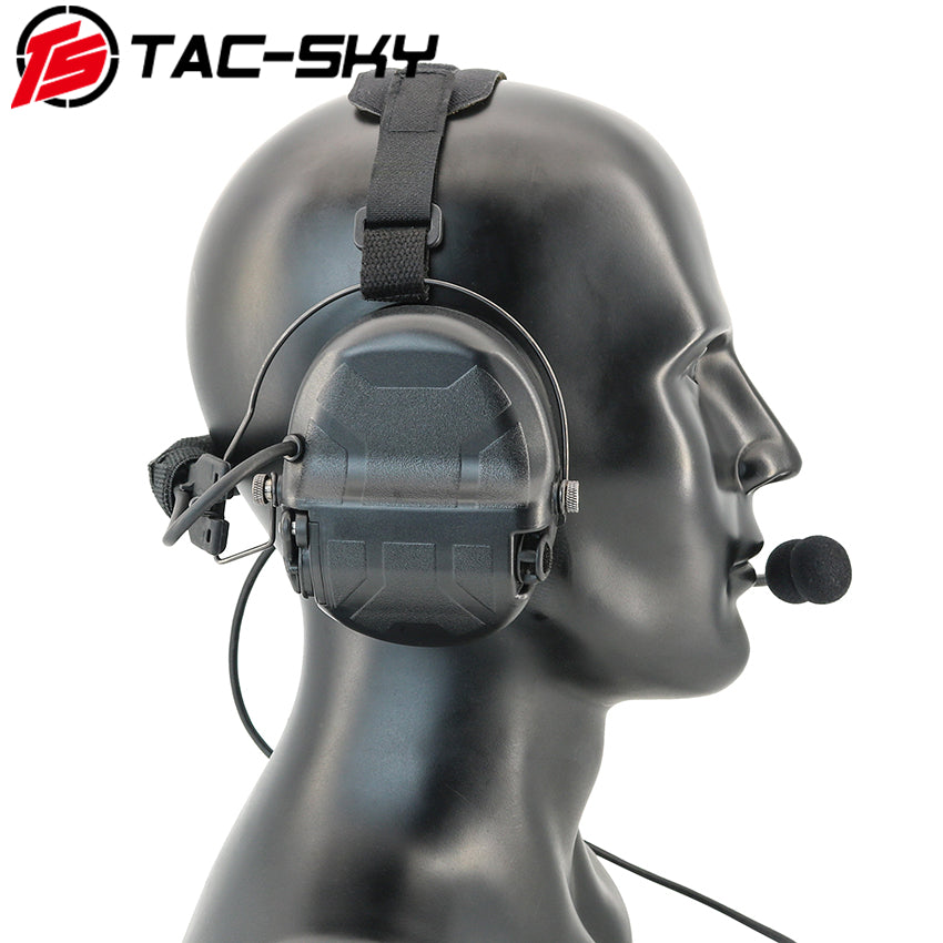 TS TAC-SKY Hearing Protection Rear headband Tactical Headset TAC-L for airsoft + PTT