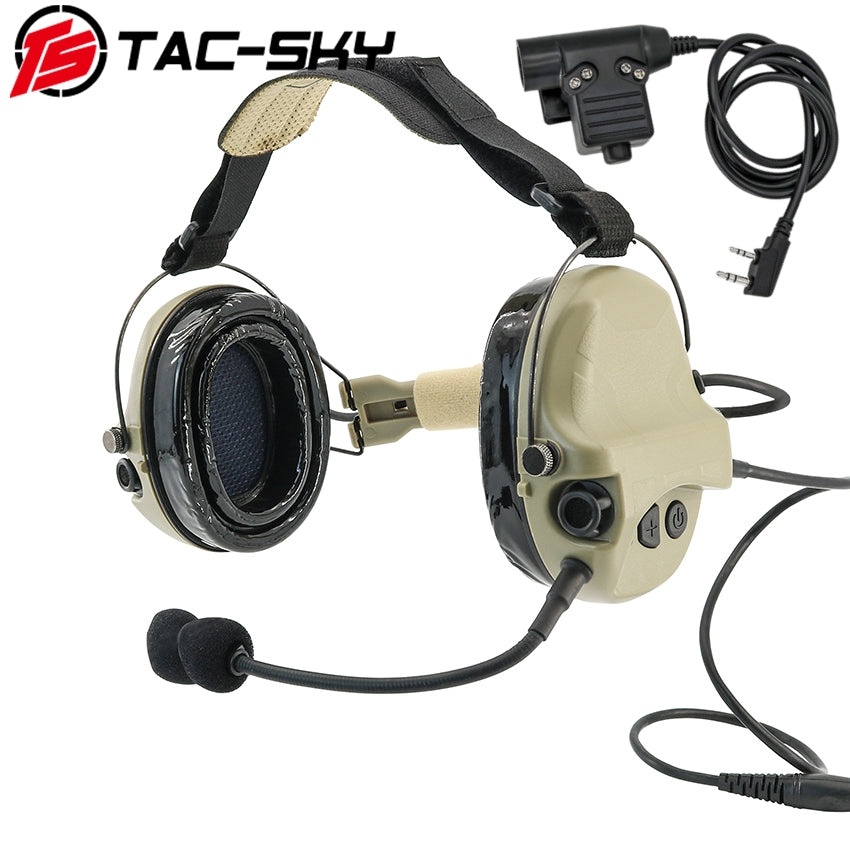 TS TAC-SKY Hearing Protection Rear headband Tactical Headset TAC-L for airsoft + PTT