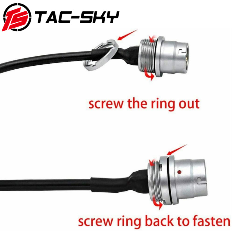 TS TAC-SKY DIY Connector U-283 6Pin to 2PIN K Plug Adapter PRC 152/148 Dummy Case