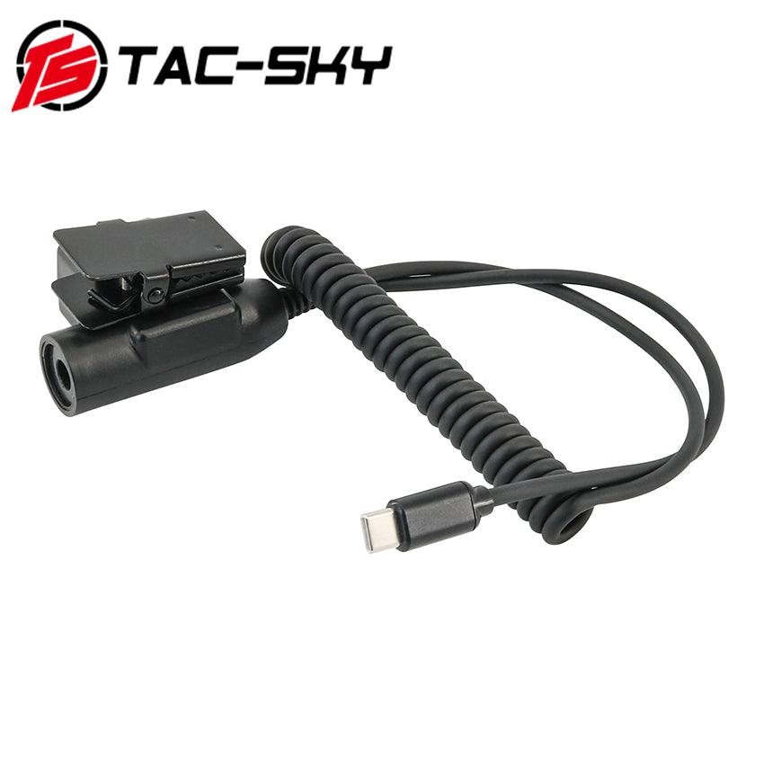 TS TAC-SKY Tactical U94 PTT 7.00mm Plug compatible with Typ-C cellphone plug