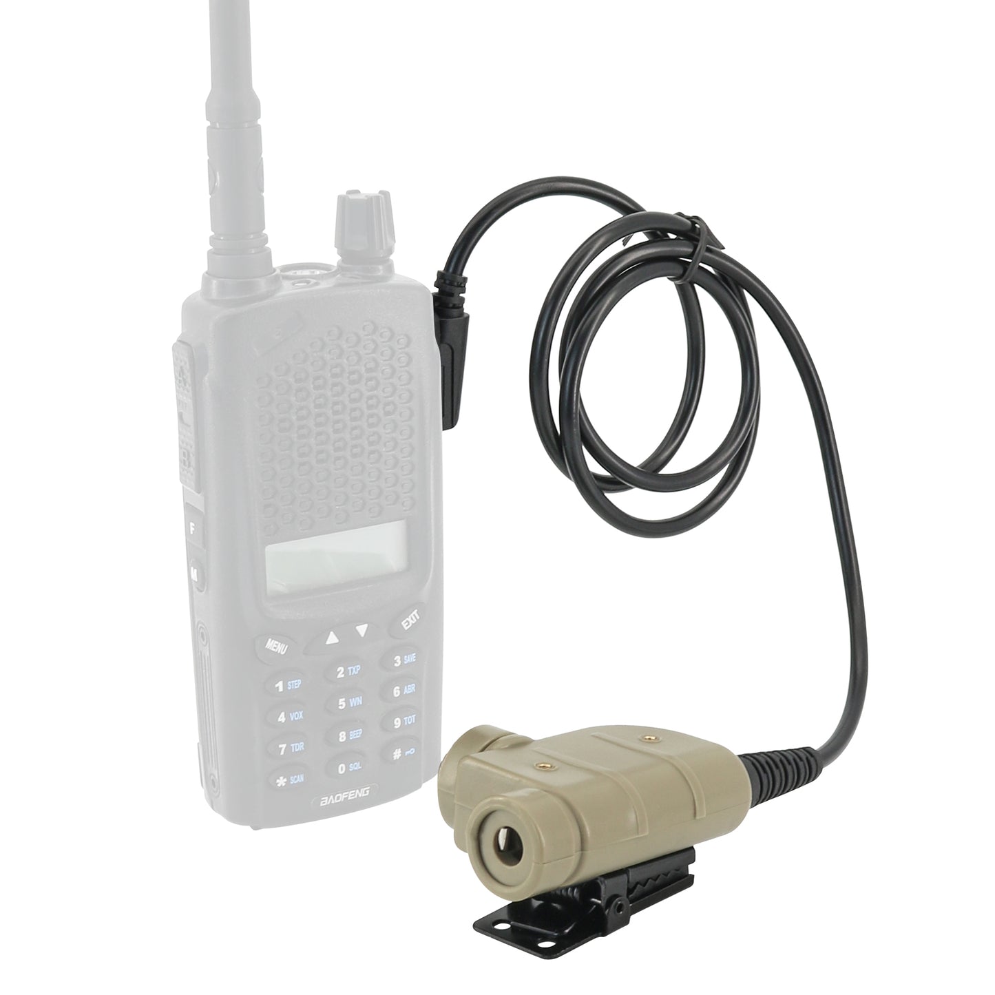 TAC-SKY U94 PTT kenwood 2pin,Push to Talk for Baofen UV5R etc. for Airsoft Tactical Headset
