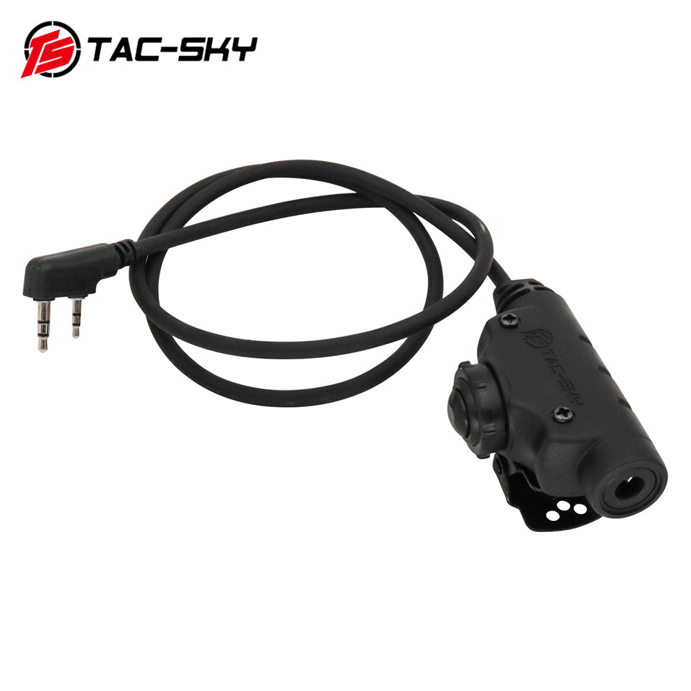 TS TAC-SKY V2 PTT K 2 Pin Plug Compatible with Baofeng UV5R Walkie-talkie