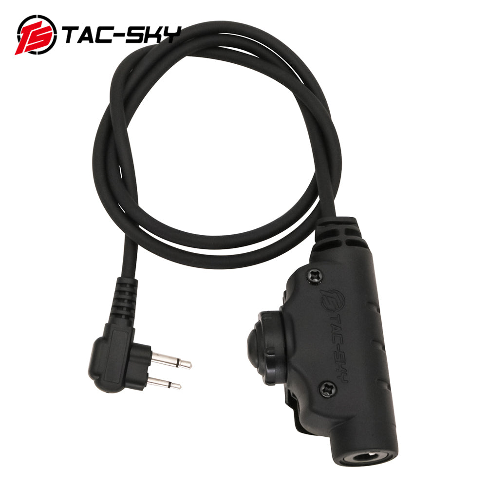 TS TAC-SKY Tactical V2 PTT Push to Talk Adapter Compatible with Motorola 2 Pin Plug Radio