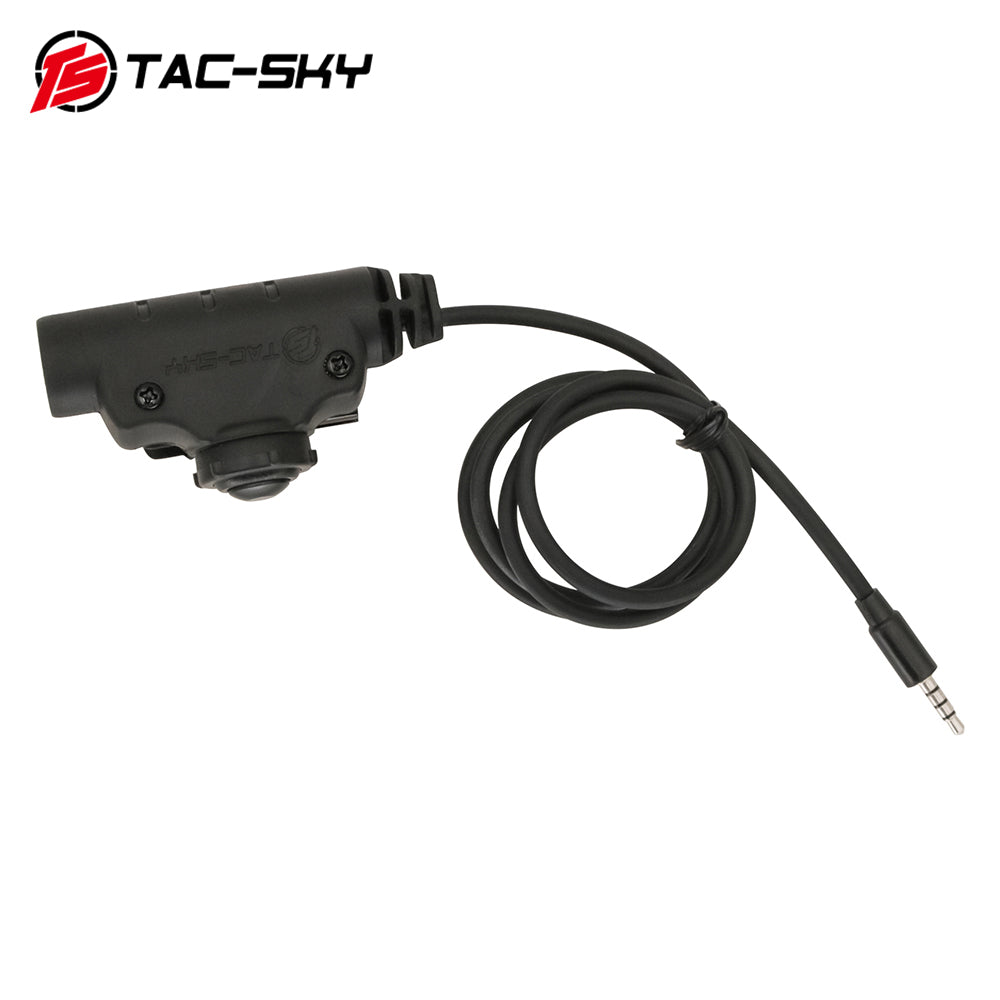 TS TAC-SKY Tactical Headset Adapter U94 V2 PTT Push to Talk 7.00mm Plug to 1Pin 3.5mm Phone