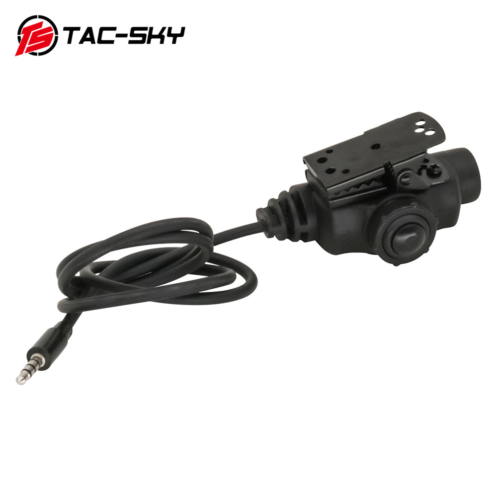 TS TAC-SKY Tactical Headset Adapter U94 V2 PTT Push to Talk 7.00mm Plug to 1Pin 3.5mm Phone