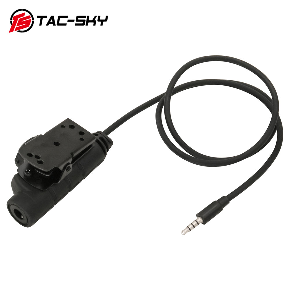 TS TAC-SKY Tactical Headset Adapter U94 V2 PTT Push to Talk 7.00mm Plug to 1Pin 3.5mm Phone