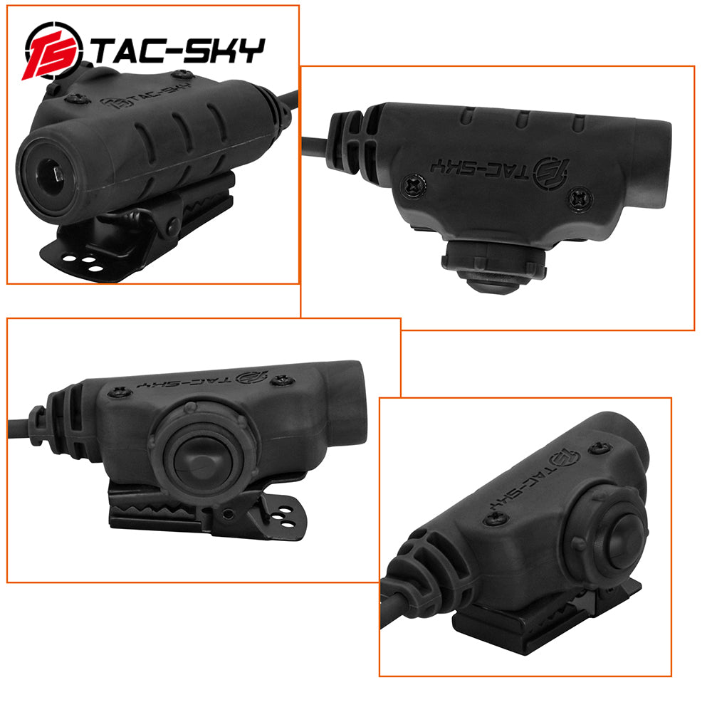 TS TAC-SKY Tactical Headset Adapter U94 V2 PTT Push to Talk 7.00mm Plug to 1Pin 3.5mm Phone