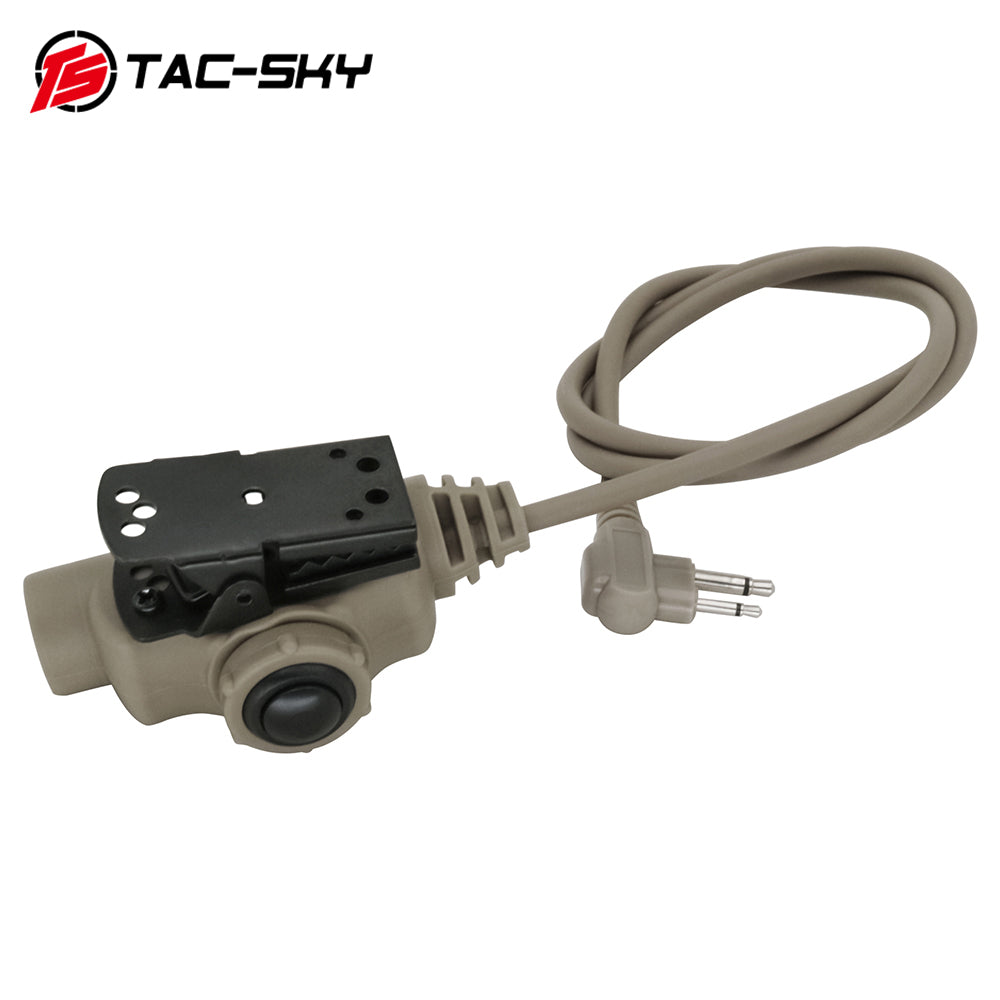 TS TAC-SKY Tactical V2 PTT Push to Talk Adapter Compatible with Motorola 2 Pin Plug Radio