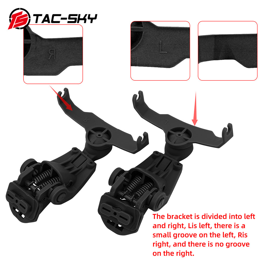 TS TAC-SKY Wendy 2.0/3.0 Rail Helmet Mounting Compatible with Walker's Razor Tactical Headset